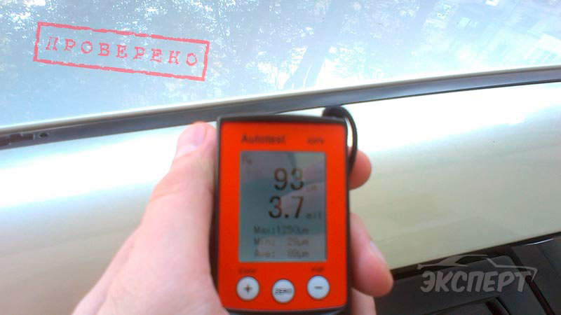 Показание толщиномера крыша Mazda 3 BK hatchback